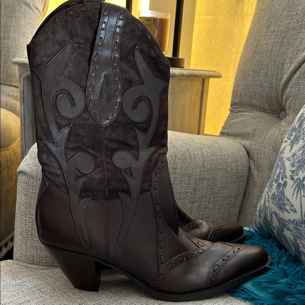 Brown Western Leather Boots